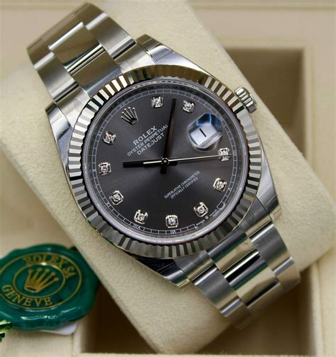 gray rolex datejust|rolex datejust grey face.